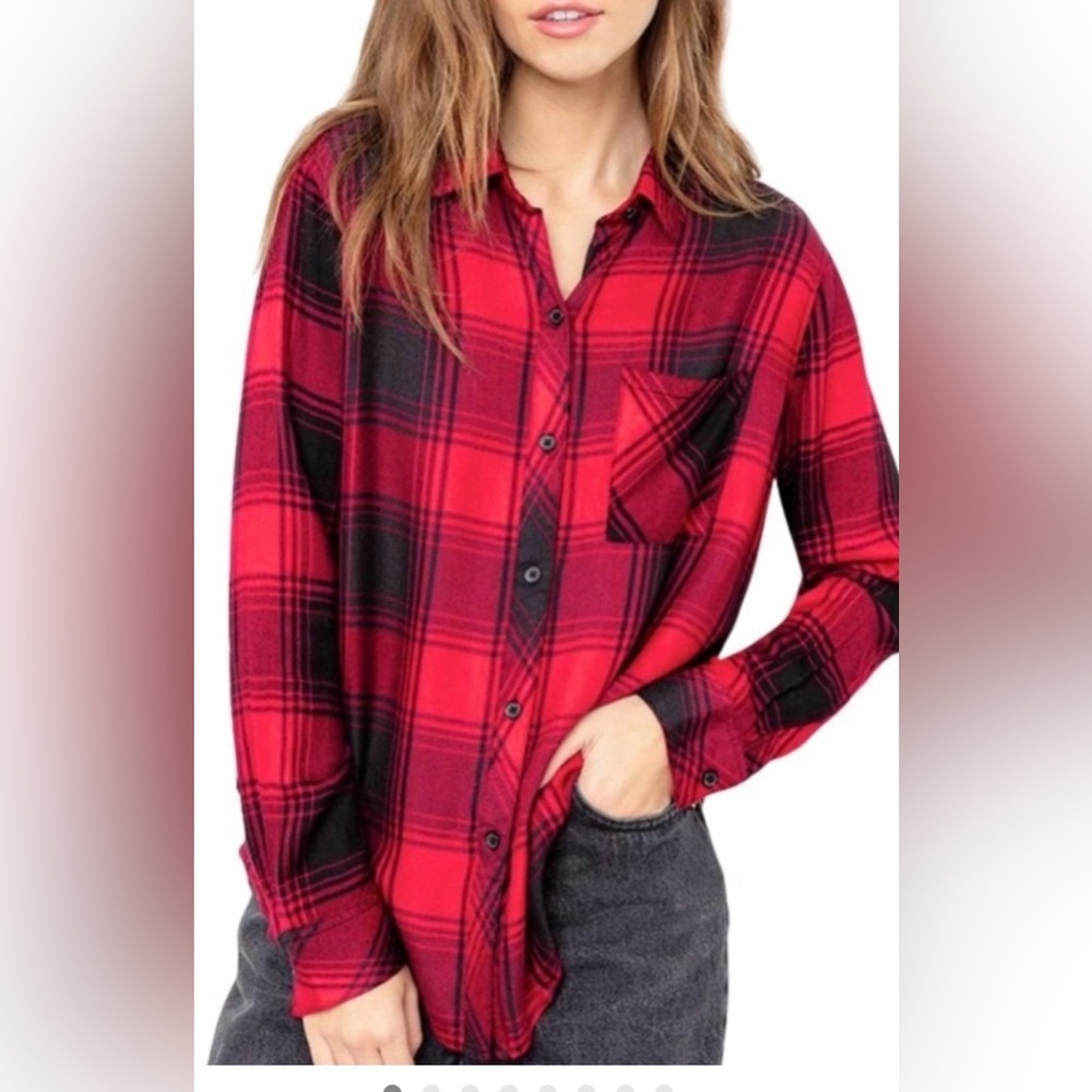 Rails Hunter Red and Black Plaid Button-Up Shirt